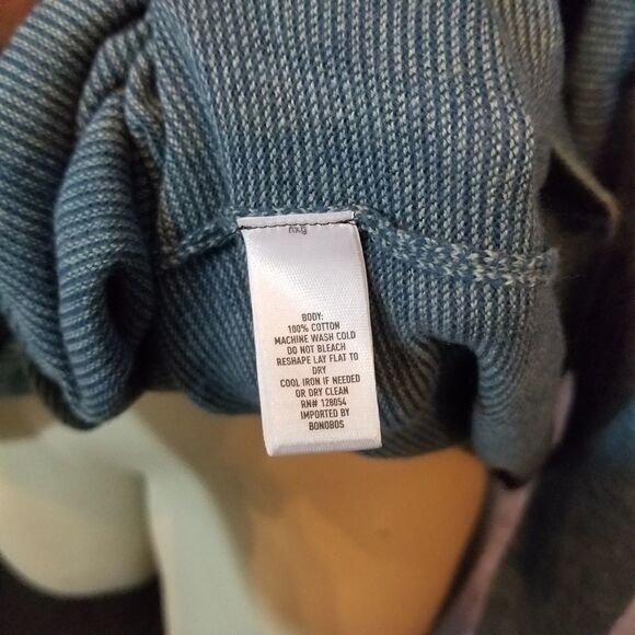 Bonobos Teal Striped Casual Pullover Size XXL - Picture 5 of 5